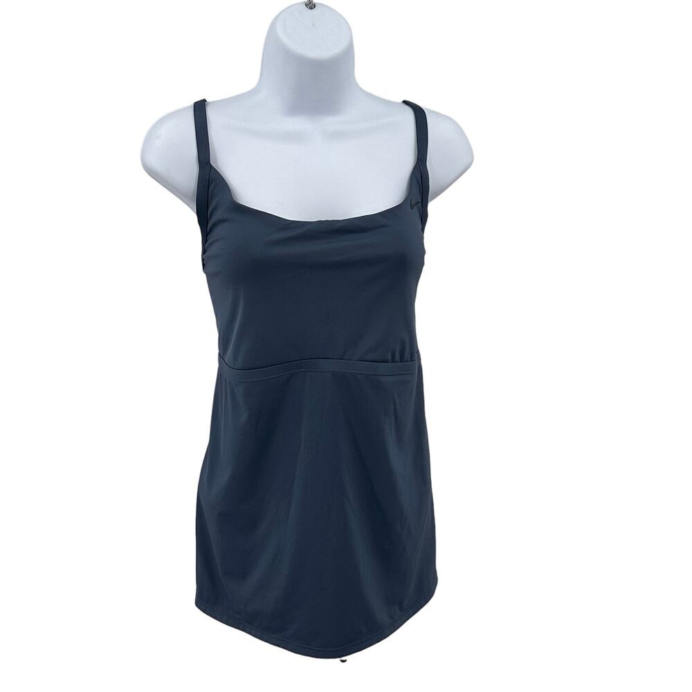 Nike Navy Athletic tank Top WMNS 2X Plus Size Cross Back Adjustable Straps Scoop